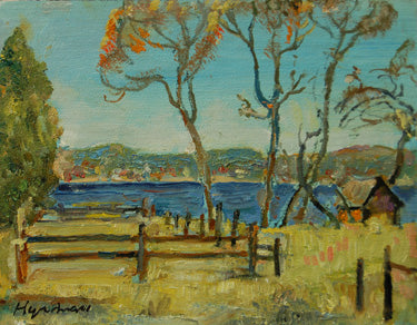 Landscape “Quyon, Quebec” by Robert Hyndman – oil on board.