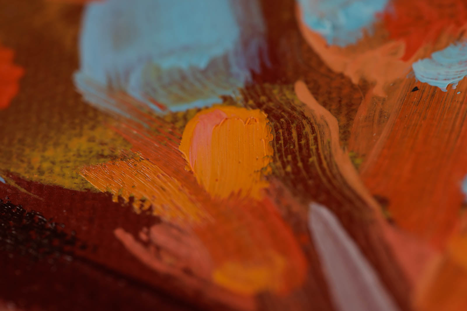Andrea Ross, "Brilliance," detail view, oil on canvas