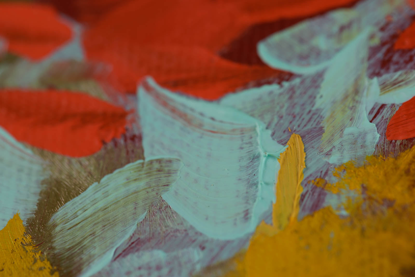 Andrea Ross, "Brilliance," detail view, oil on canvas