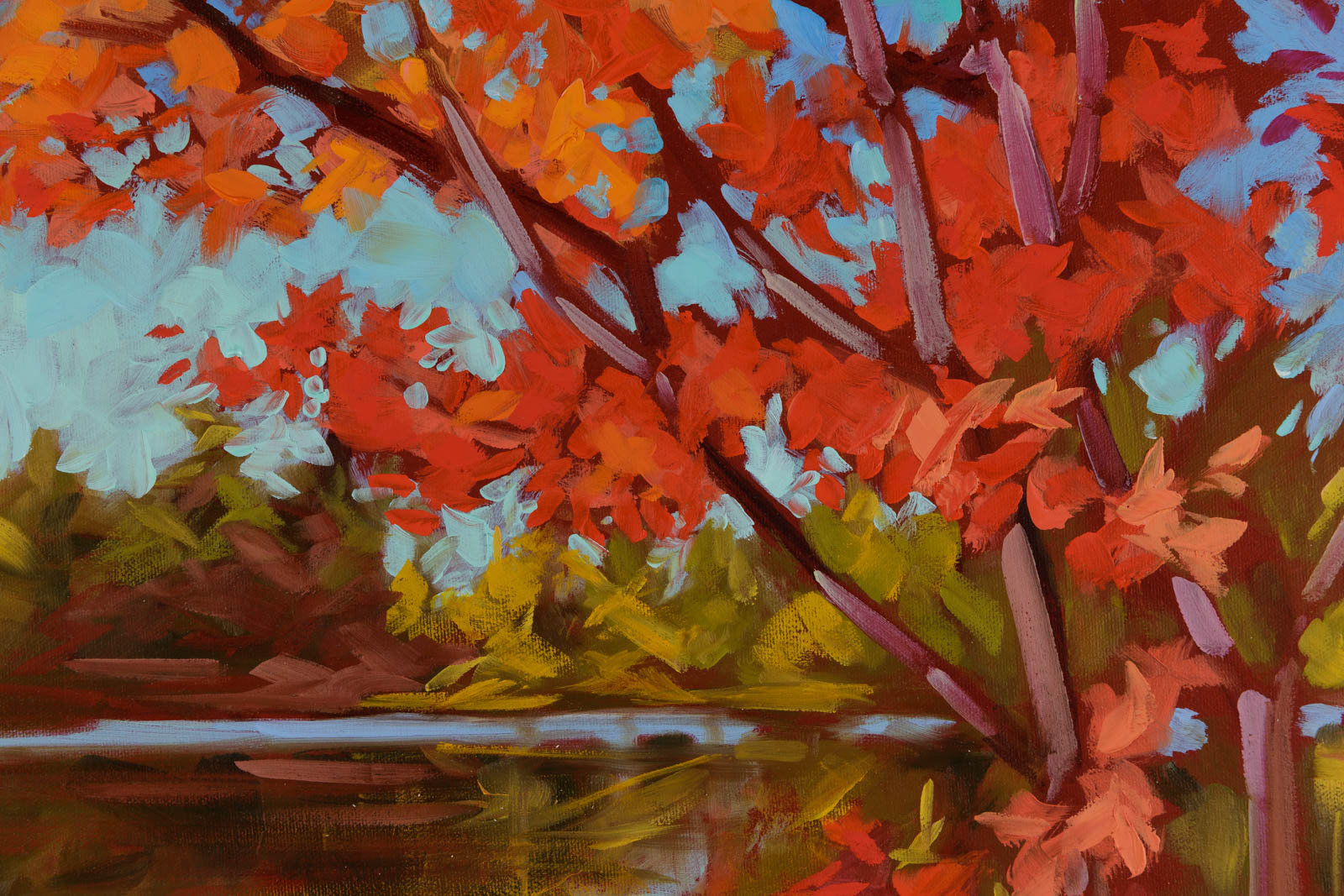 Andrea Ross, "Brilliance," detail view, oil on canvas