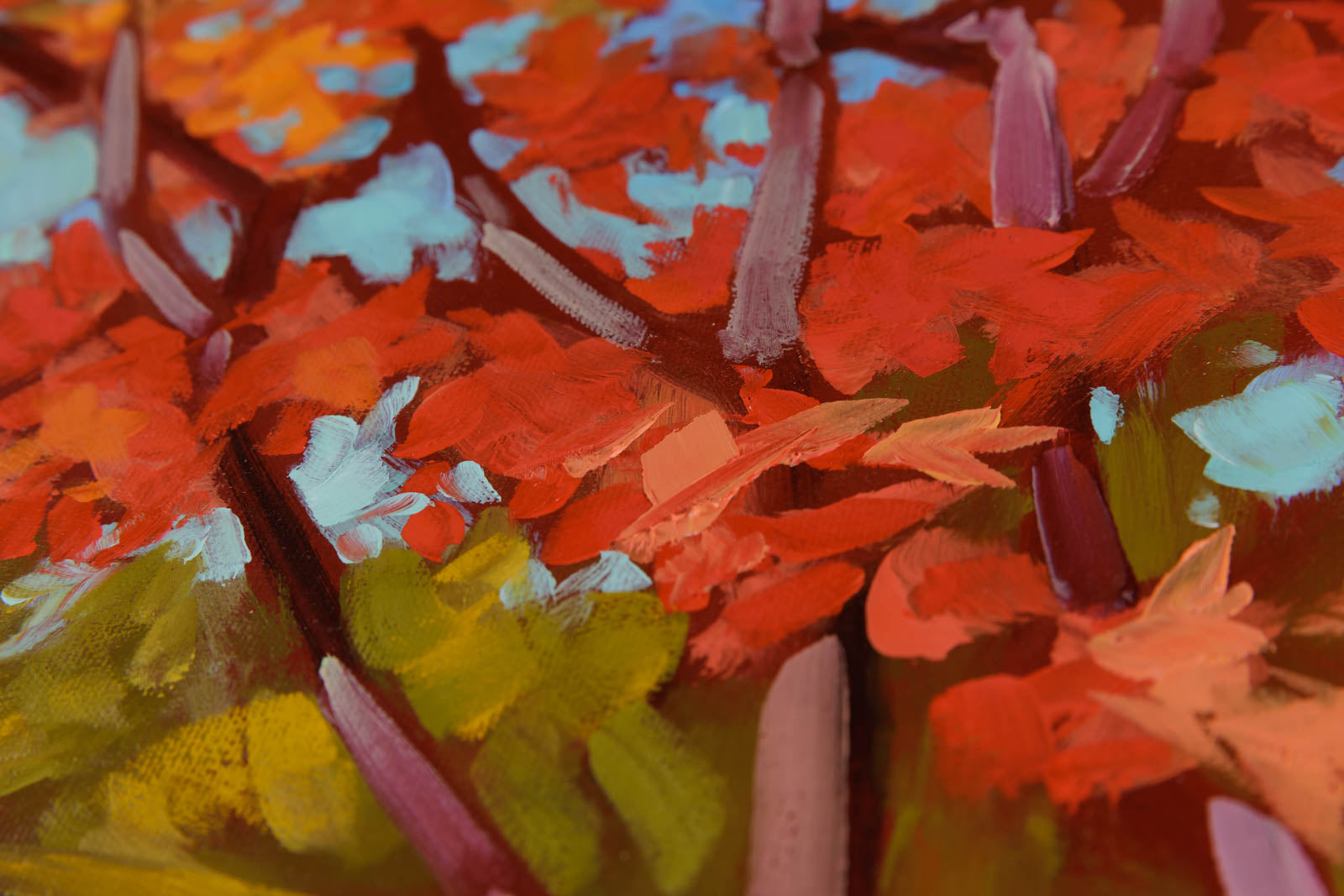 Andrea Ross, "Brilliance," detail view, oil on canvas