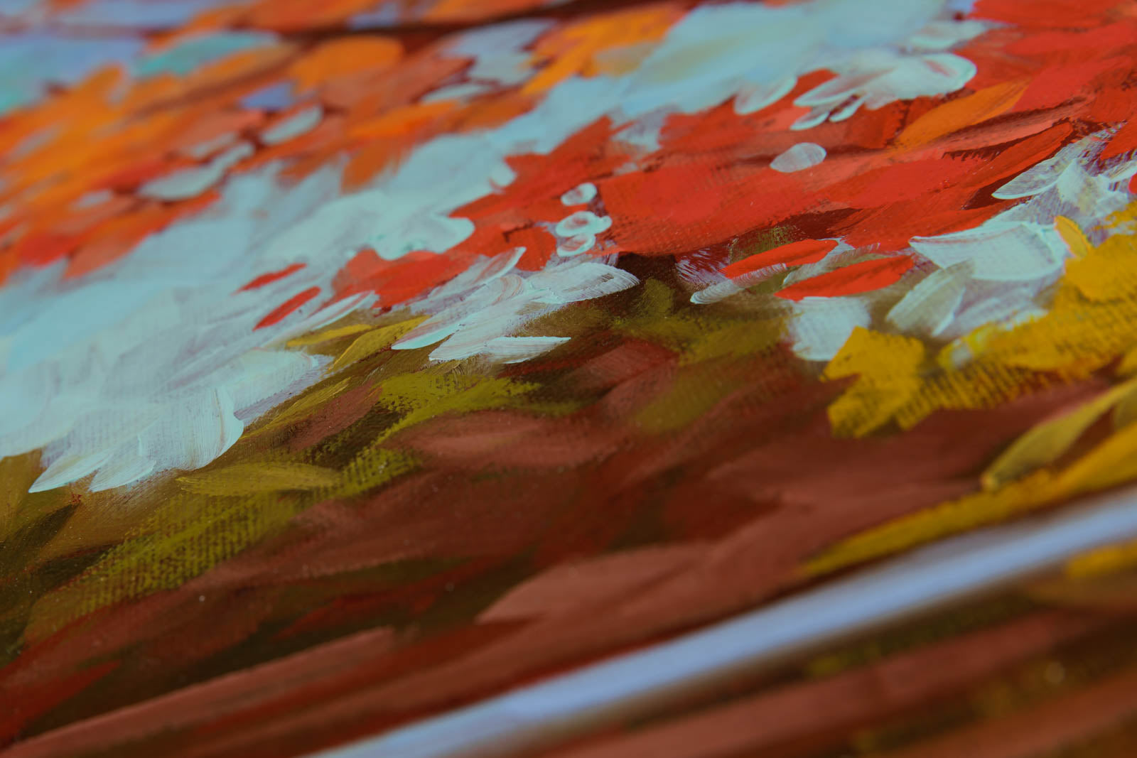 Andrea Ross, "Brilliance," detail view, oil on canvas