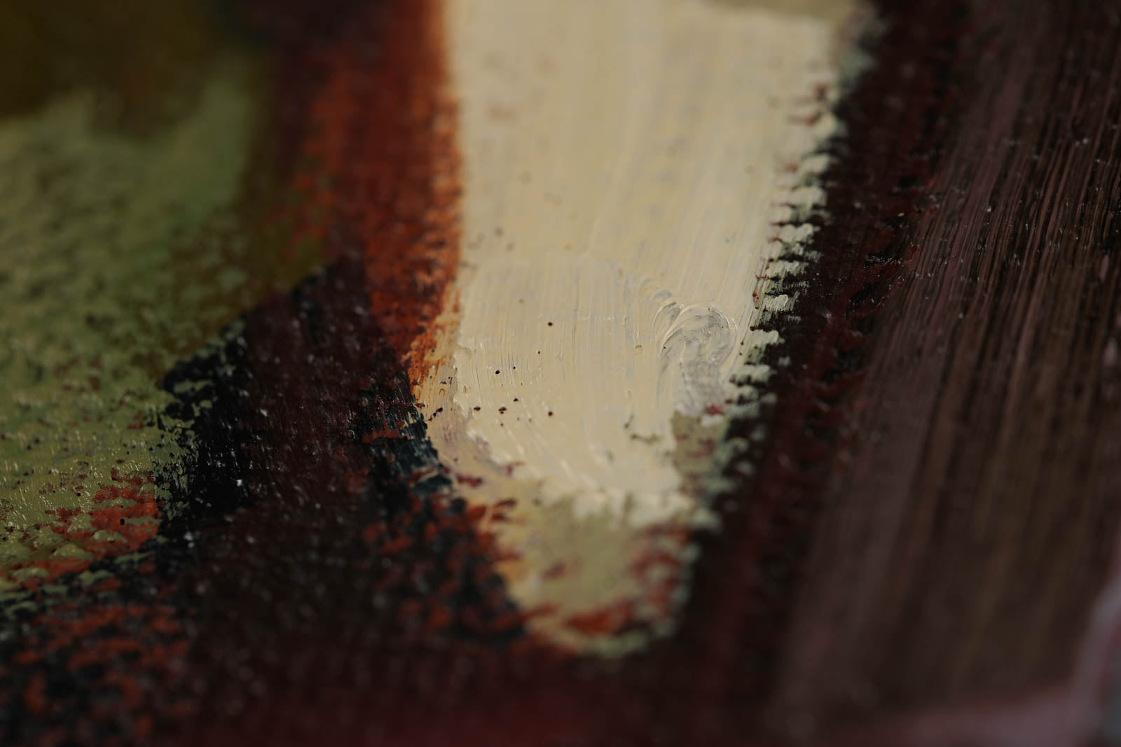 Andrea Ross, "Early Morning Light," detail view, oil on canvas