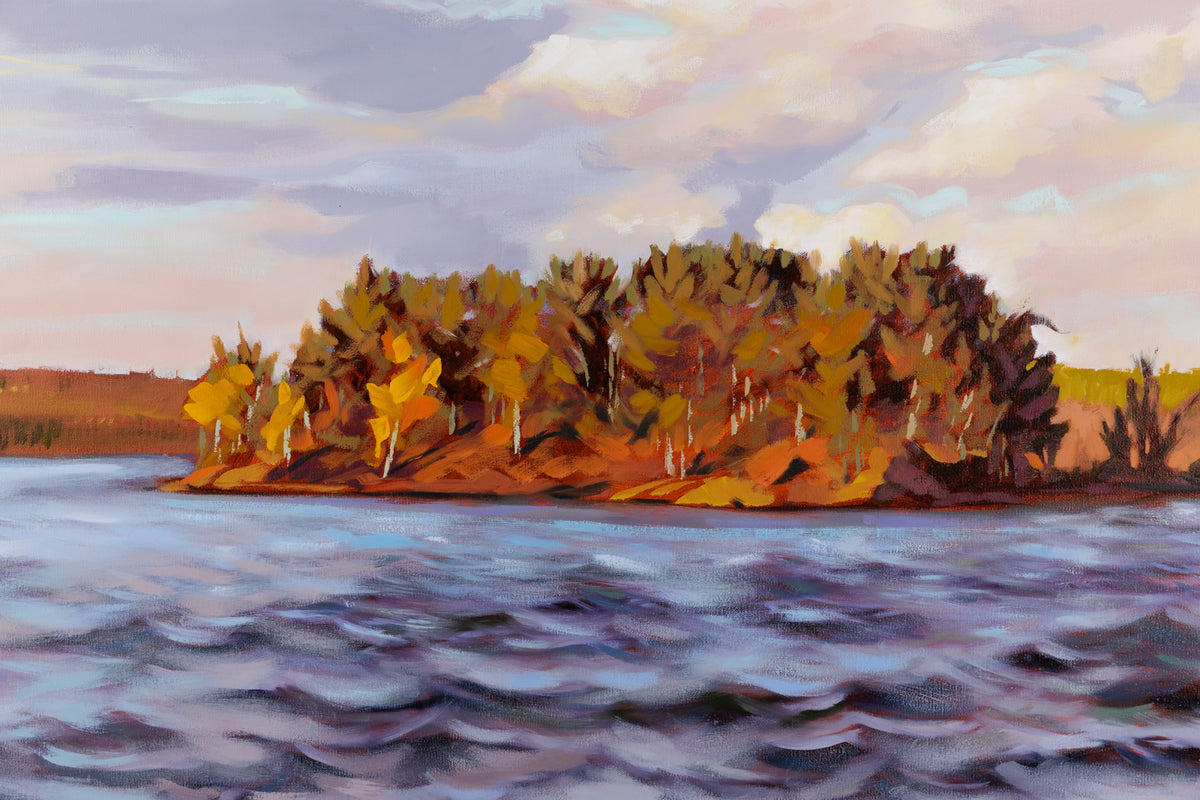 Andrea Ross, "Welcoming Skies," detail 1, oil on canvas