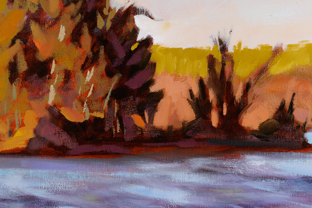 Andrea Ross, "Welcoming Skies," detail 2, oil on canvas