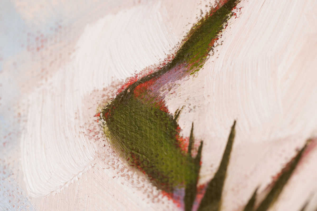 Andrea Ross, "Shaped By Wind & Water," detail 5, oil on canvas