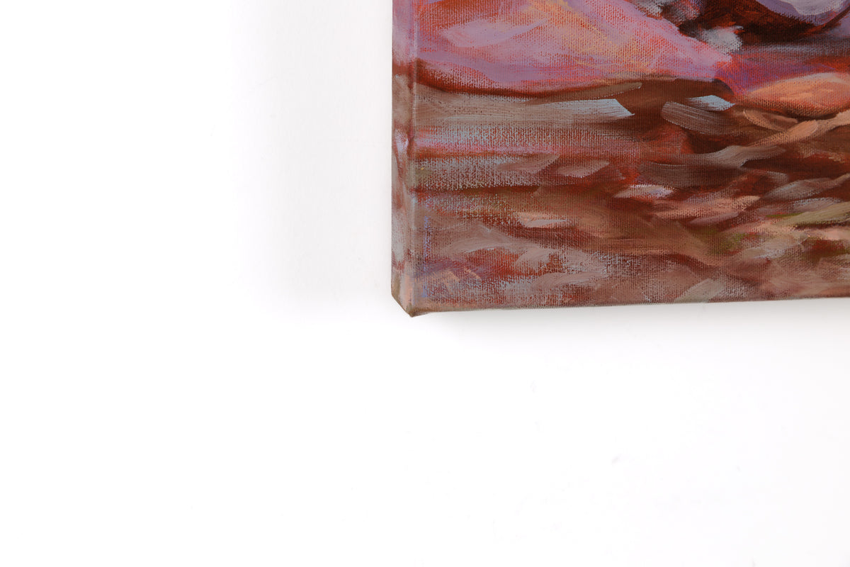 Andrea Ross, "Shaped By Wind & Water," detail 4, oil on canvas