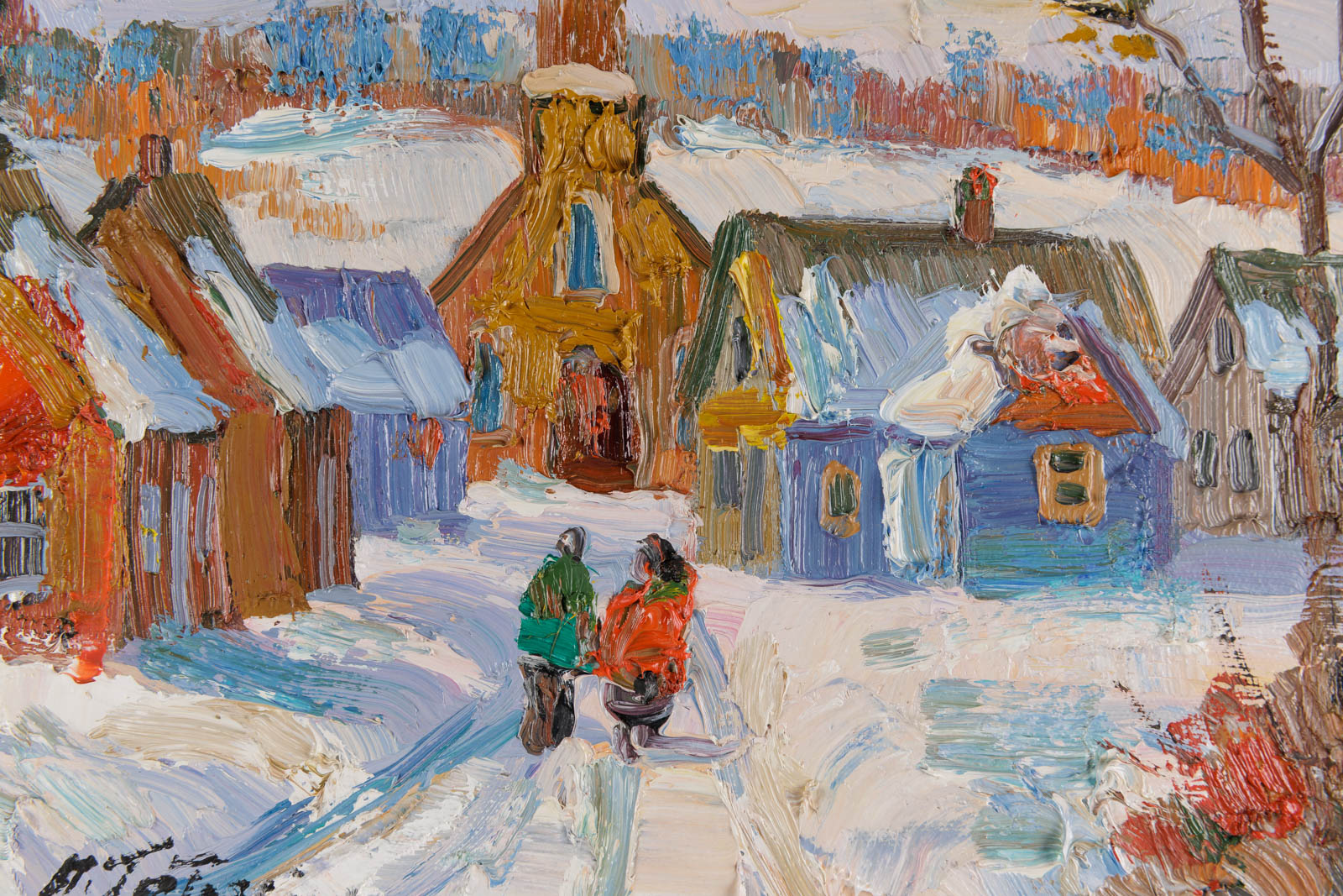 Armand Tatossian, "Chesterville," detail view, oil on canvas
