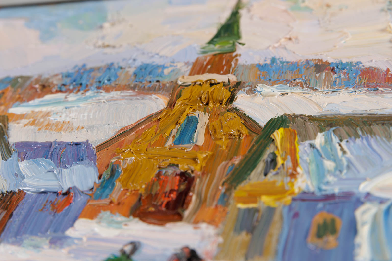 Armand Tatossian, "Chesterville," detail view, oil on canvas