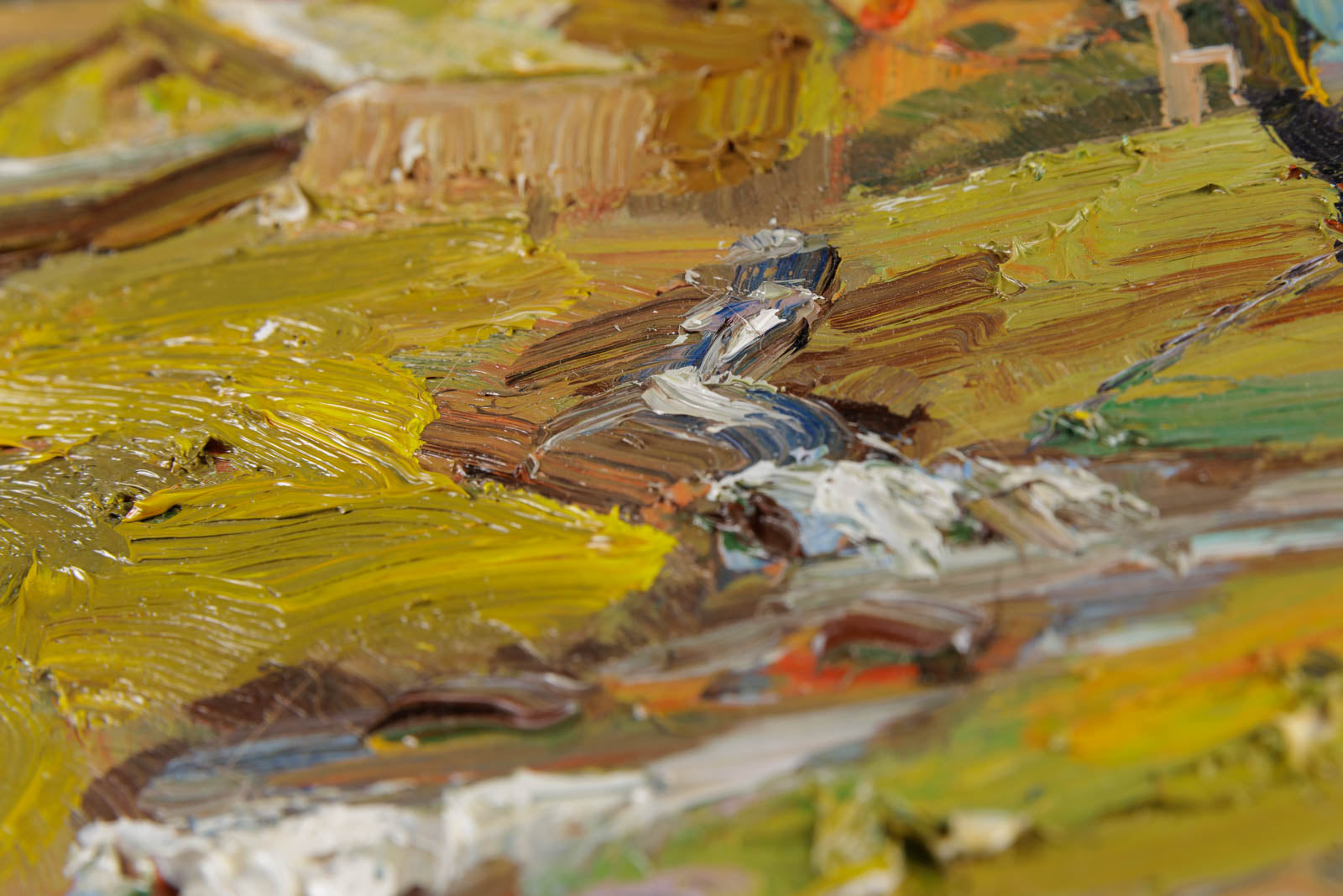 Armand Tatossian, "Saint Sebastien," detail view, oil on canvas