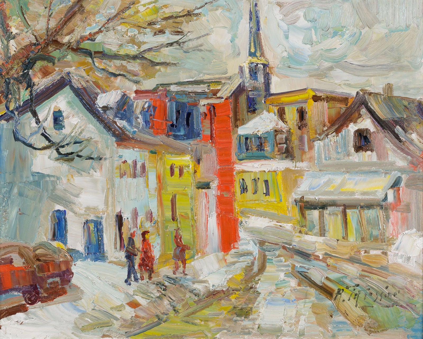 Rue De Village Hiver