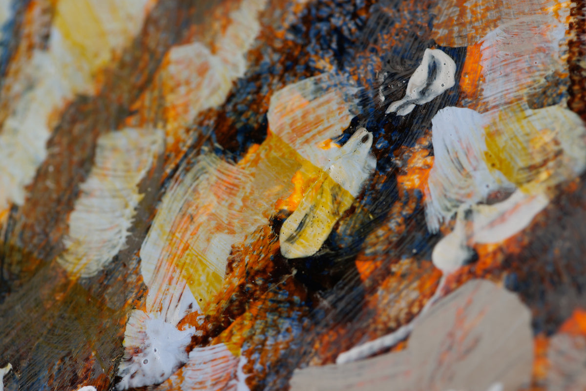 Barbara Ursel, "Beyond," detail 5, acrylic on canvas