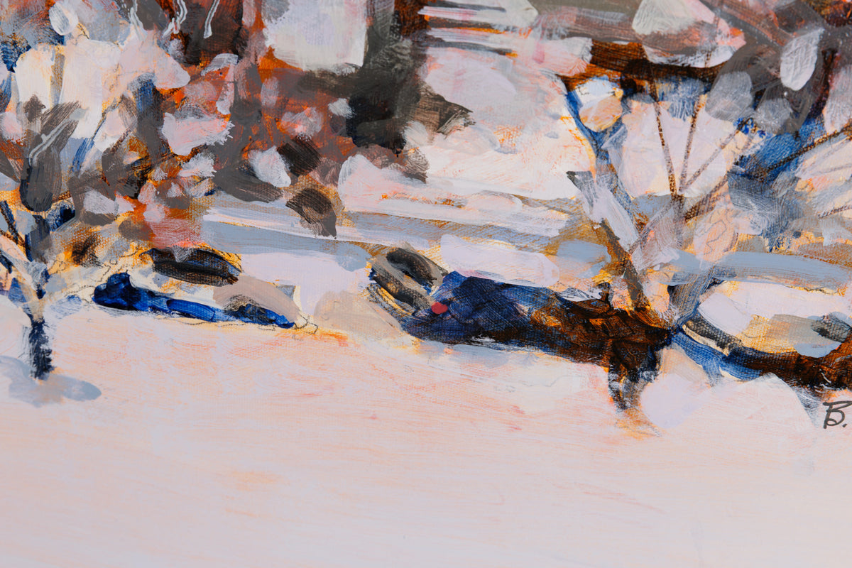 Barbara Ursel, "Beyond," detail 2, acrylic on canvas