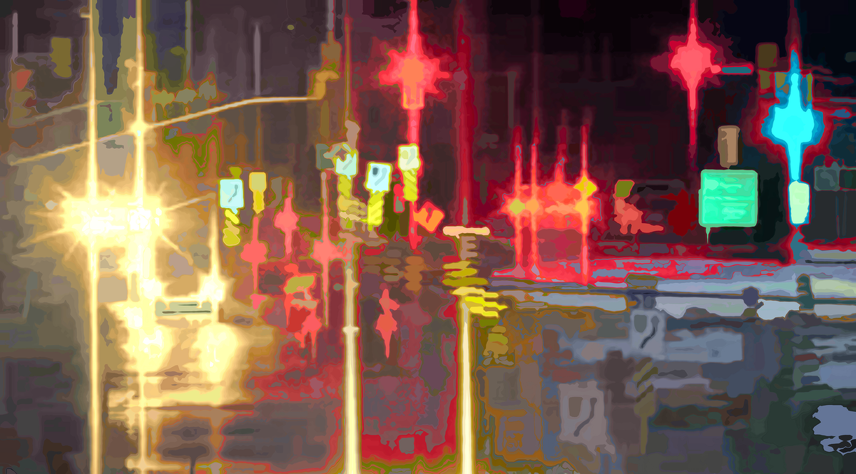 Martin Brooks, "Bank & White Alder I," computational photography, giclée on cotton rag paper, 11 x 20 in, digital cityscape limited edition print, framed