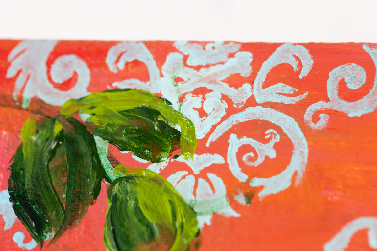 Cynthia Gatien, "A Brand New Day," detail view, acrylic on canvas