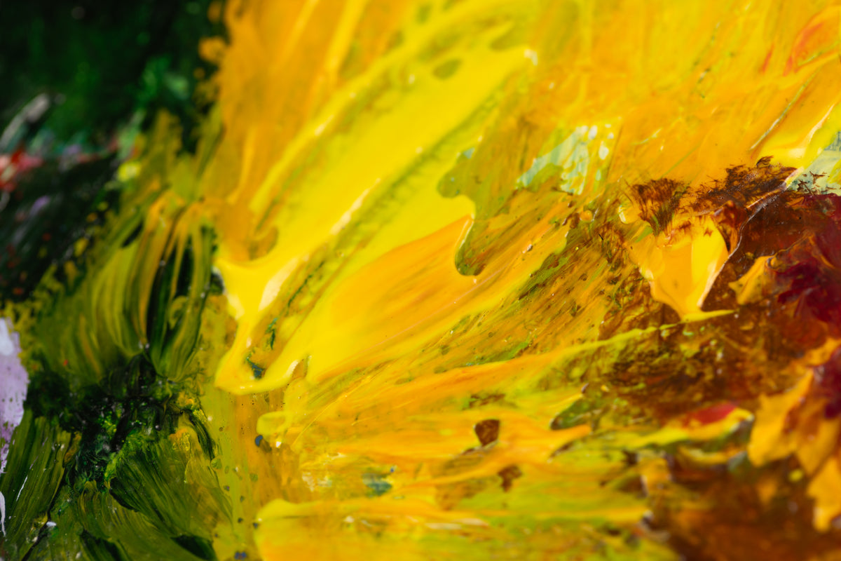 Cynthia Gatien, "Where's The Pool?," detail view, acrylic on canvas