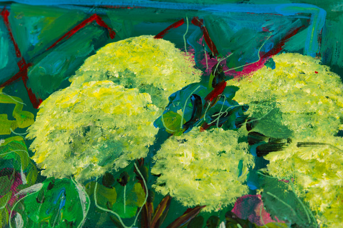 Cynthia Gatien, "You Know Where To Find Me," detail view, acrylic on canvas