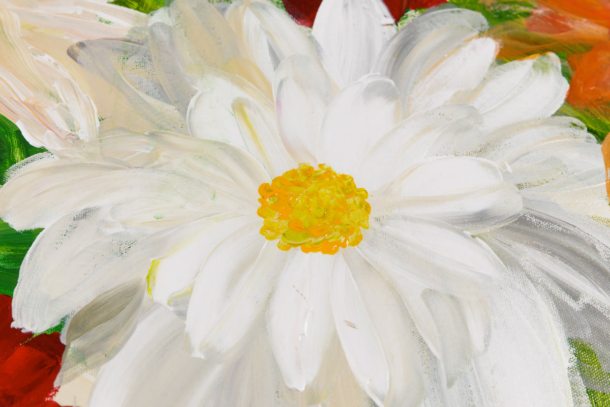 Caroline Koyman, "Cafe Au Lait," detail 2, acrylic on canvas