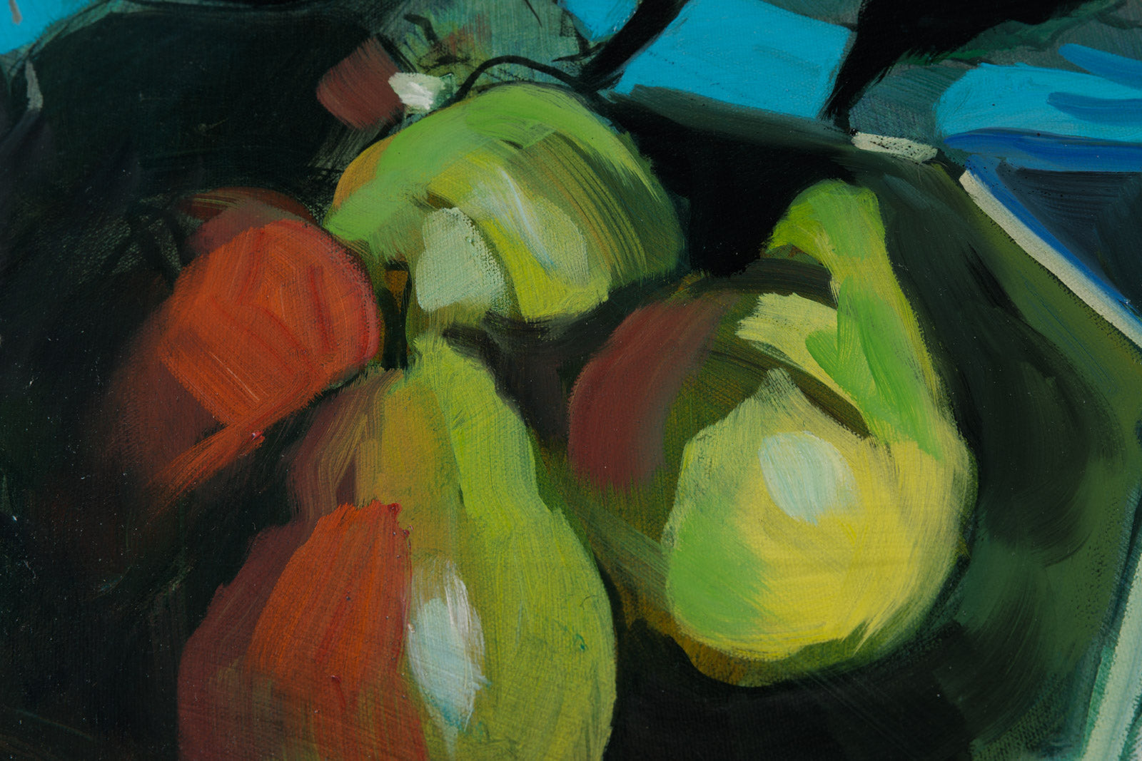 Floral Still Life With Pears