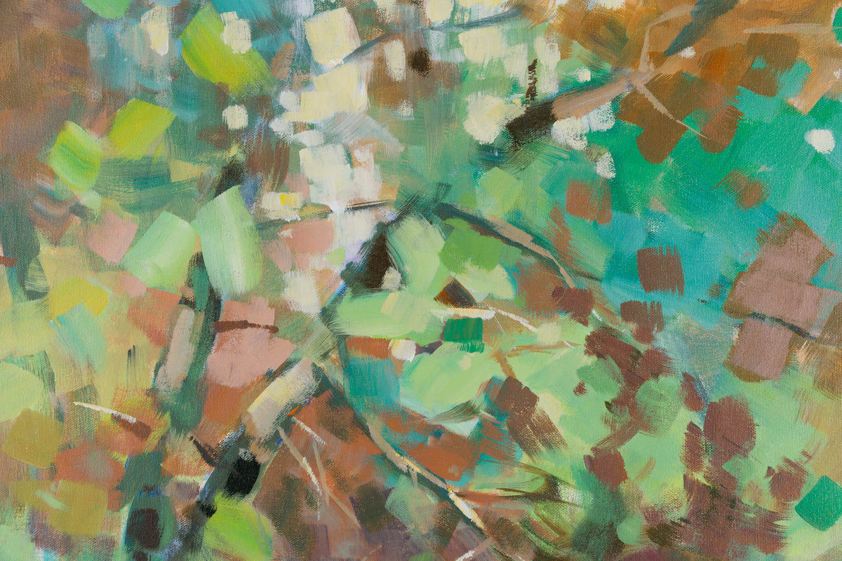 Charles Spratt, "Cabin Fever," detail 1, oil on canvas