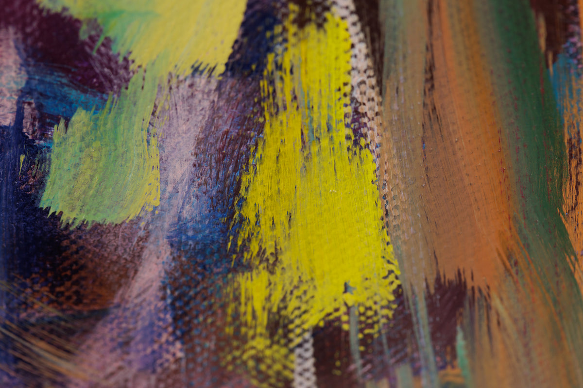 Charles Spratt, "Opeongo Patchwork," detail view, oil on canvas