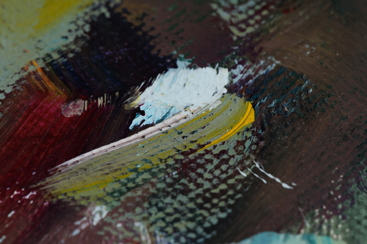 Charles Spratt, "Opeongo Patchwork," detail view, oil on canvas
