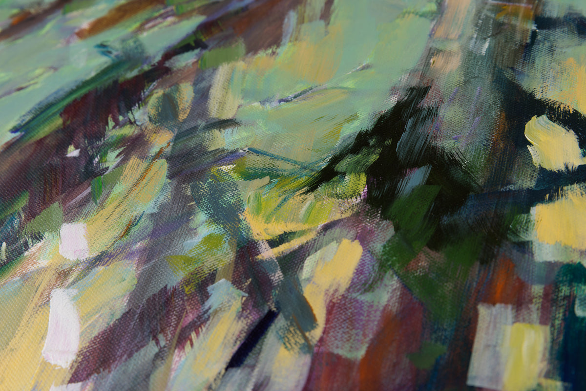Charles Spratt, "Opeongo Patchwork," detail view, oil on canvas