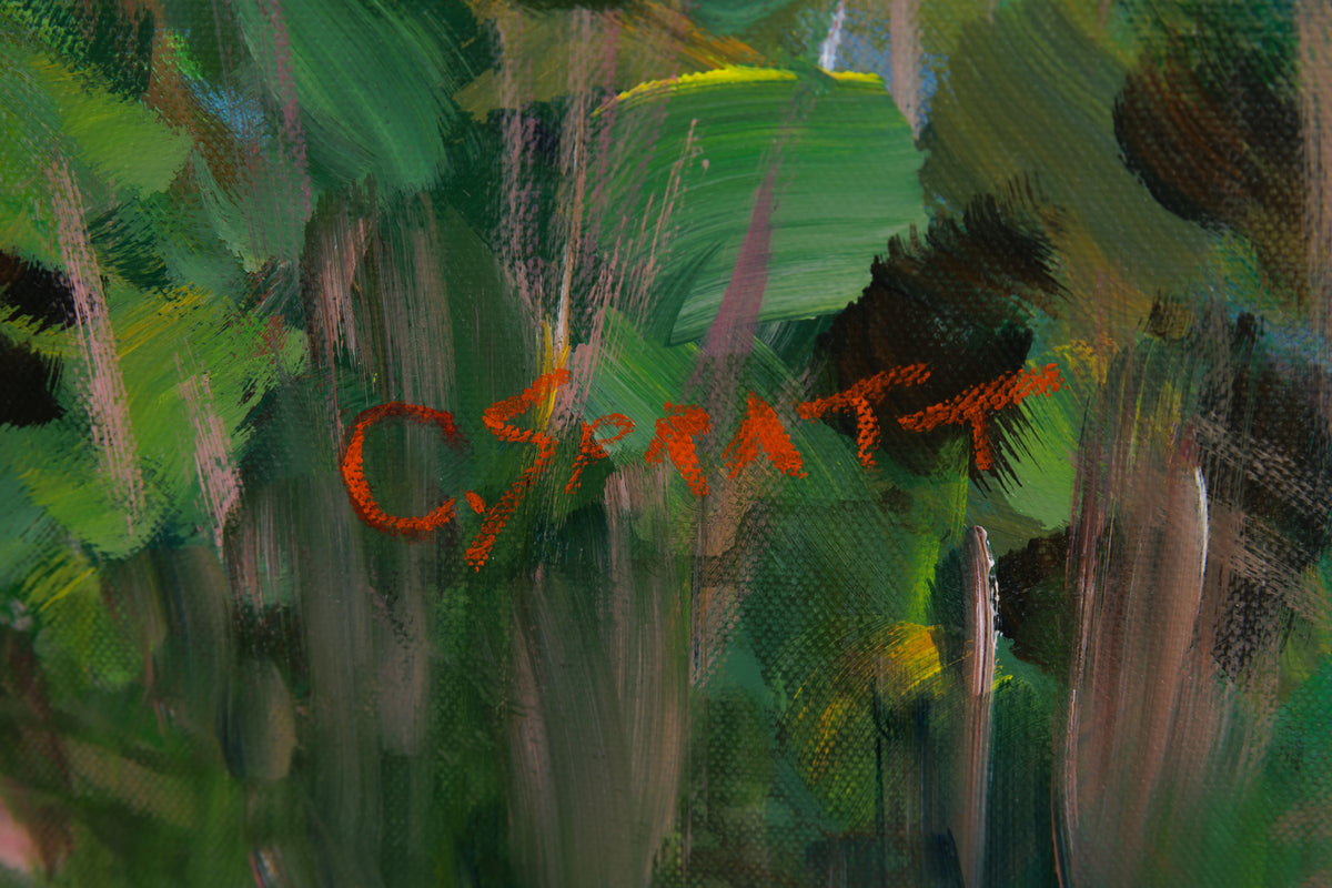 Charles Spratt, "Opeongo Grace," detail view, oil on canvas