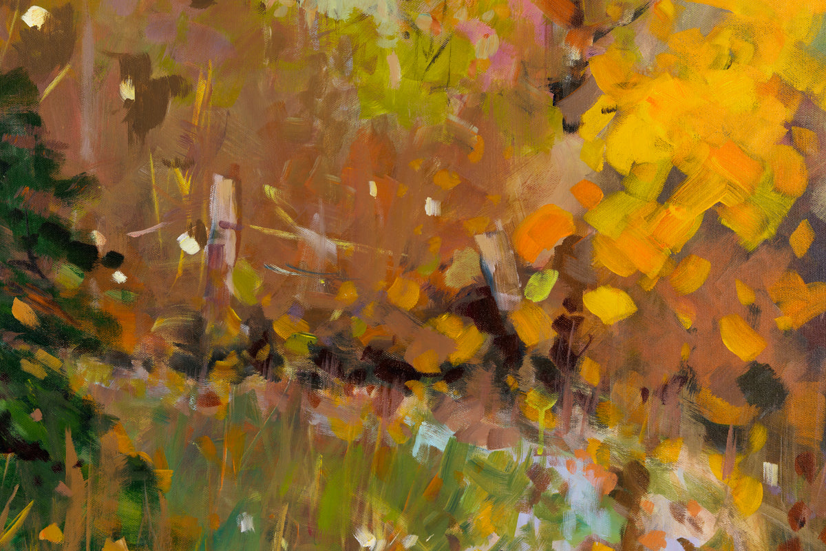 Charles Spratt, "Concerto In Colour," detail view, oil on canvas