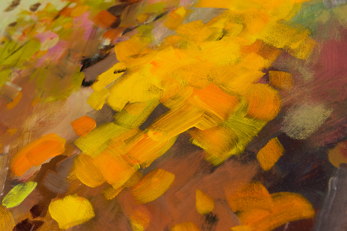 Charles Spratt, "Concerto In Colour," detail view, oil on canvas