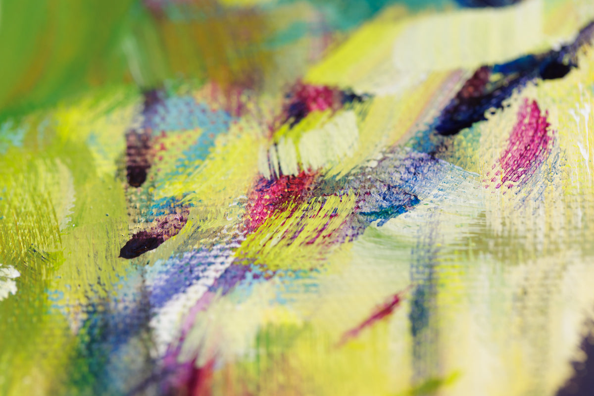 Charles Spratt, "Catch The Light," detail view, oil on canvas