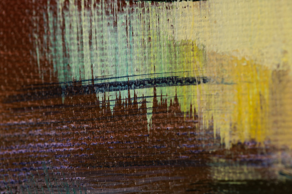 Charles Spratt, "Catch The Light," detail view, oil on canvas