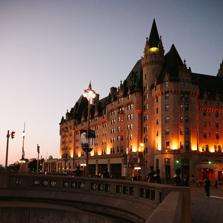 Cityscape “Chateau Lights” by Ottawa – giclee on paper.