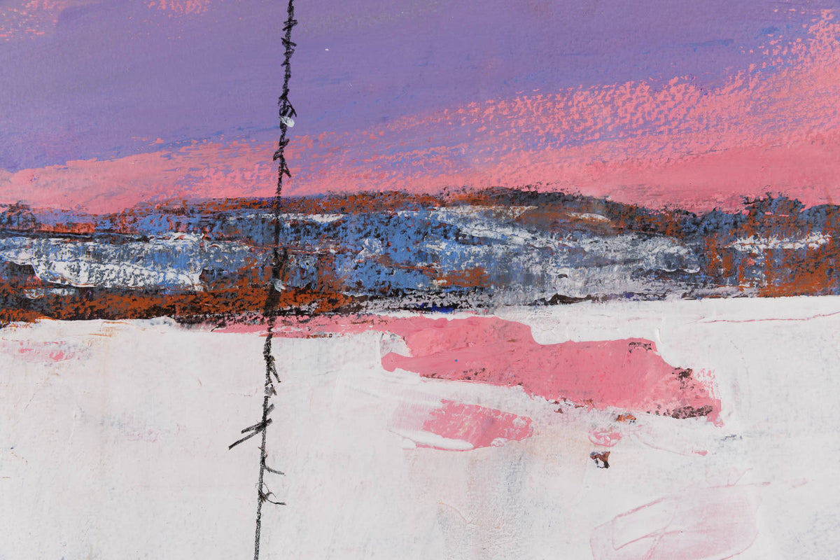 David Lidbetter, "Violet Dusk," detail 1, acrylic on paper