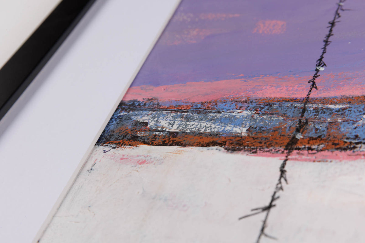 David Lidbetter, "Violet Dusk," detail 2, acrylic on paper