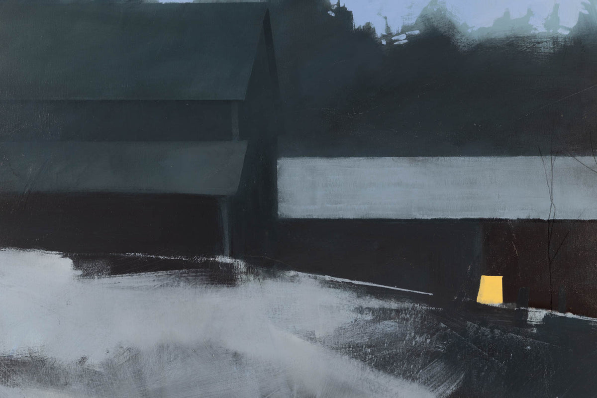 David Lidbetter, "December Morn," detail 3, oil on canvas