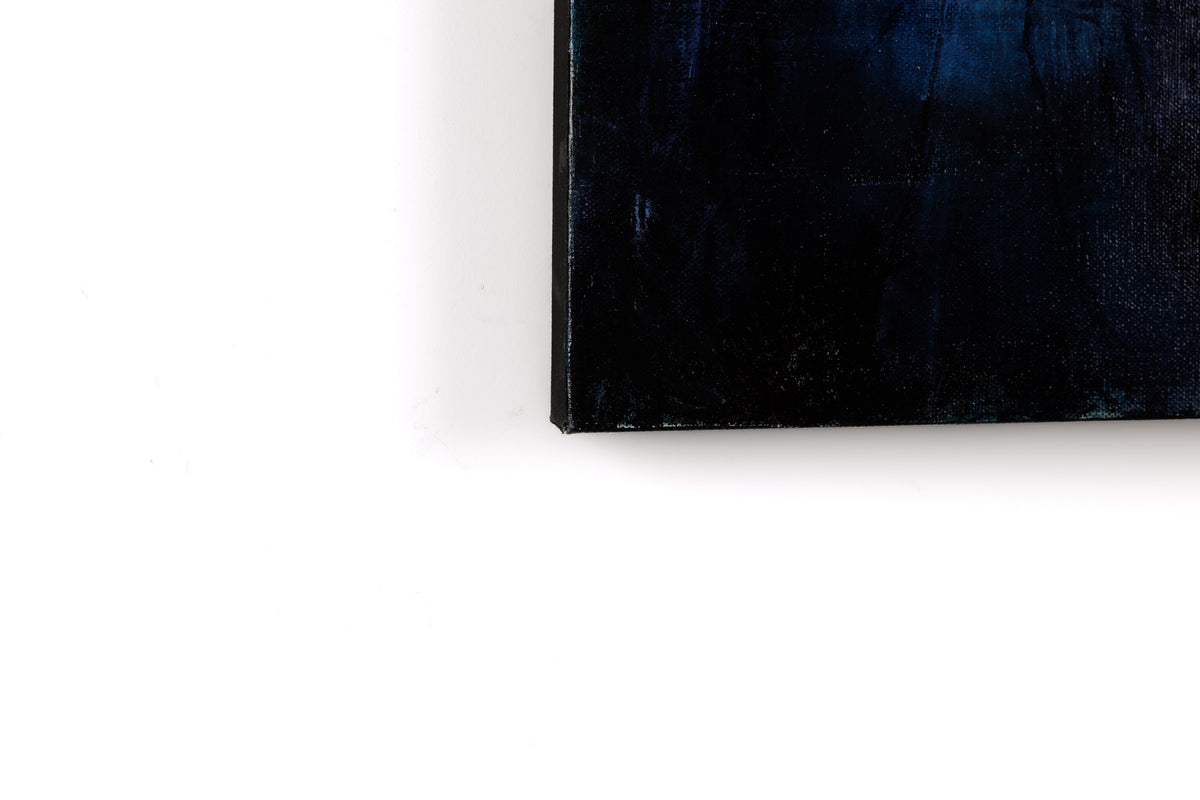 David Lidbetter, "Nocturne in Green & Blue," detail 3, oil on canvas
