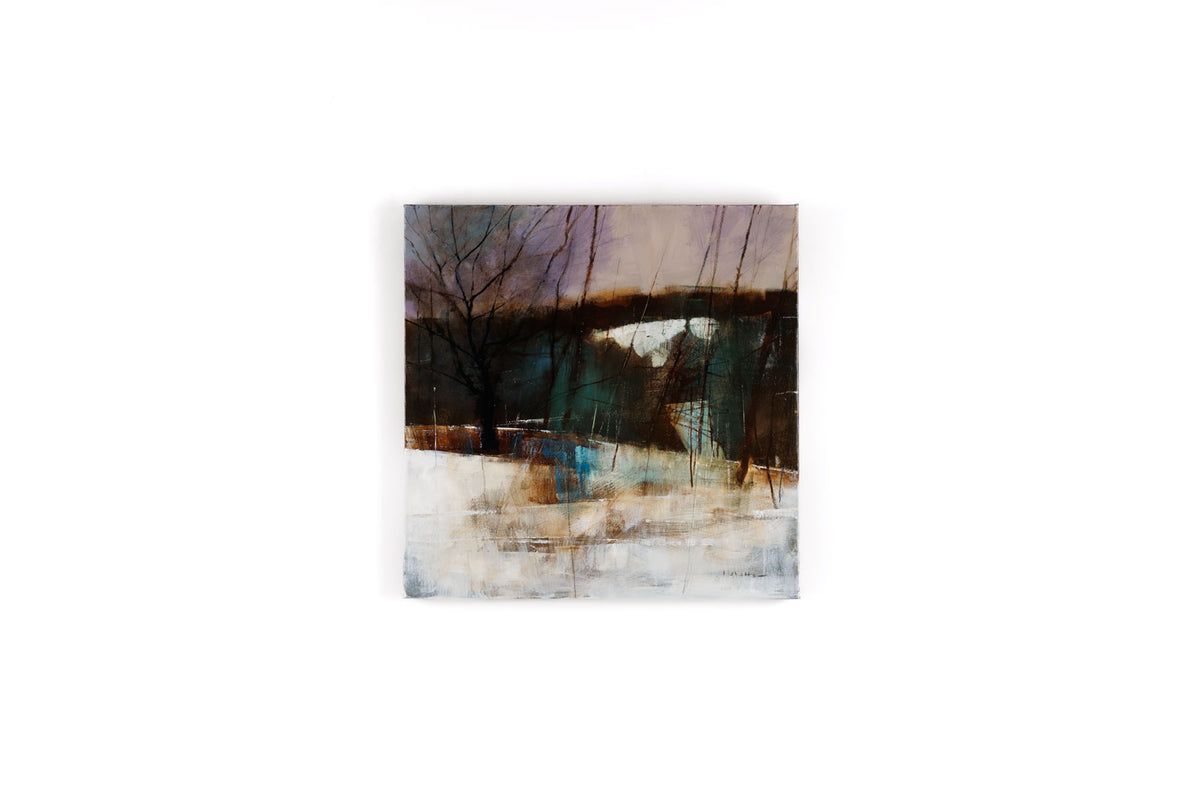 David Lidbetter, "Winter Hollow," full view, oil on canvas, 24 x 24 in