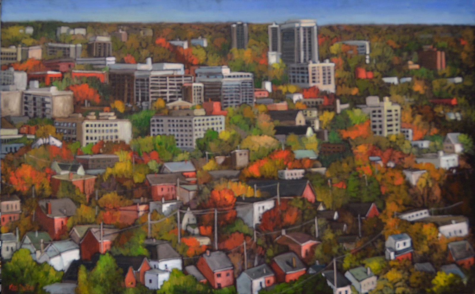 Cityscape “Ottawa In The Fall” by Kari Duke – oil on canvas.