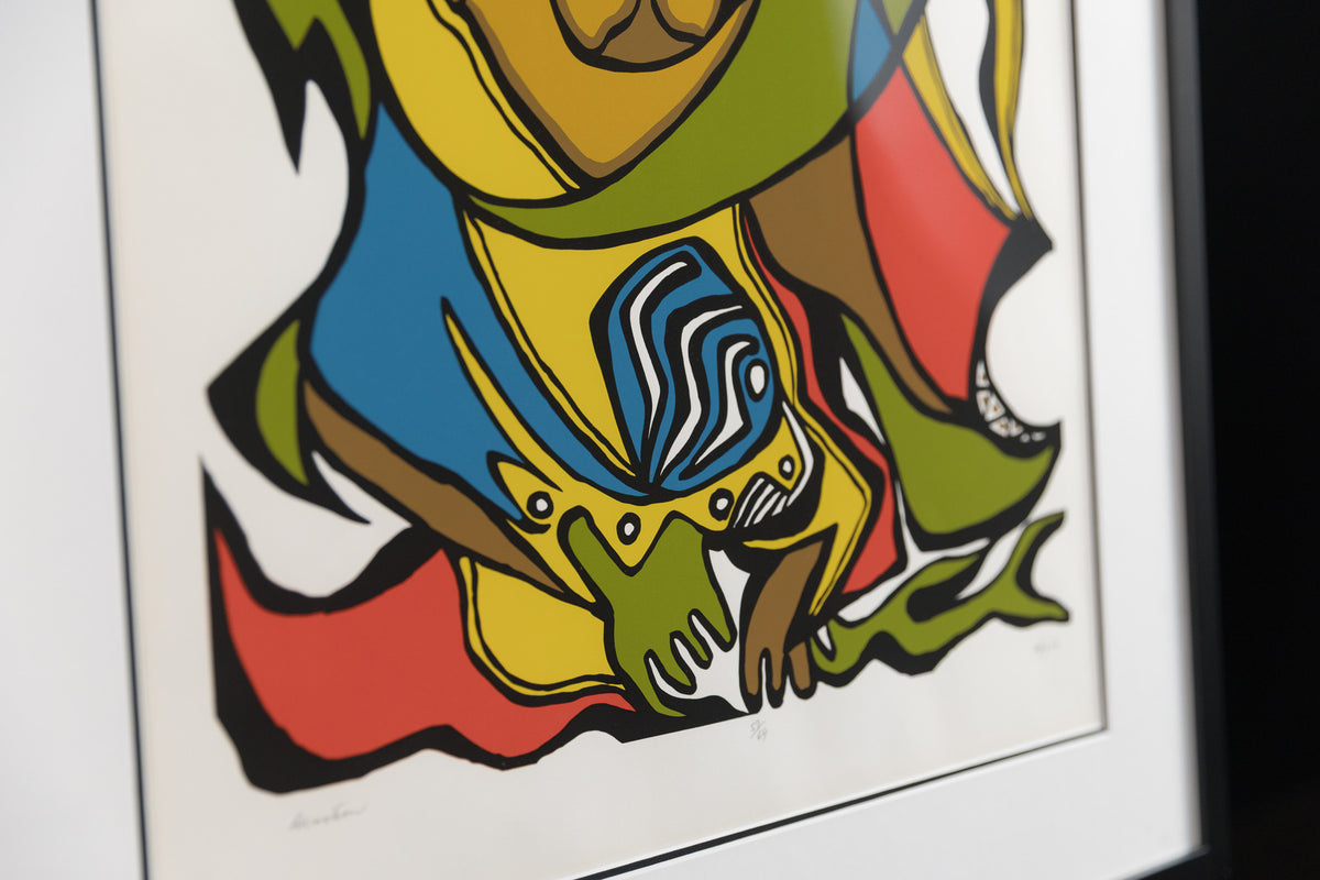 Daphne Odjig, "Devotion 57/69," detail 2, offset lithograph