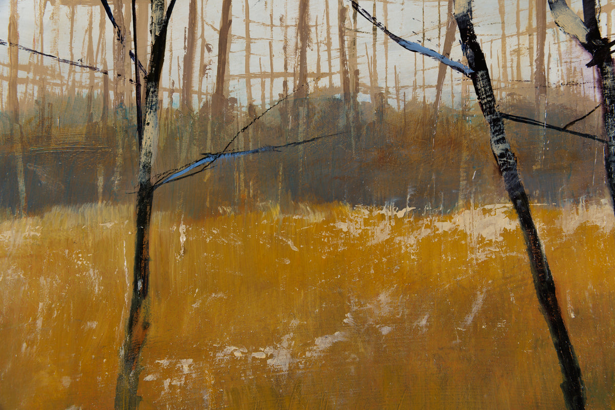 David Lidbetter, "Field of Gold," detail view, oil on panel