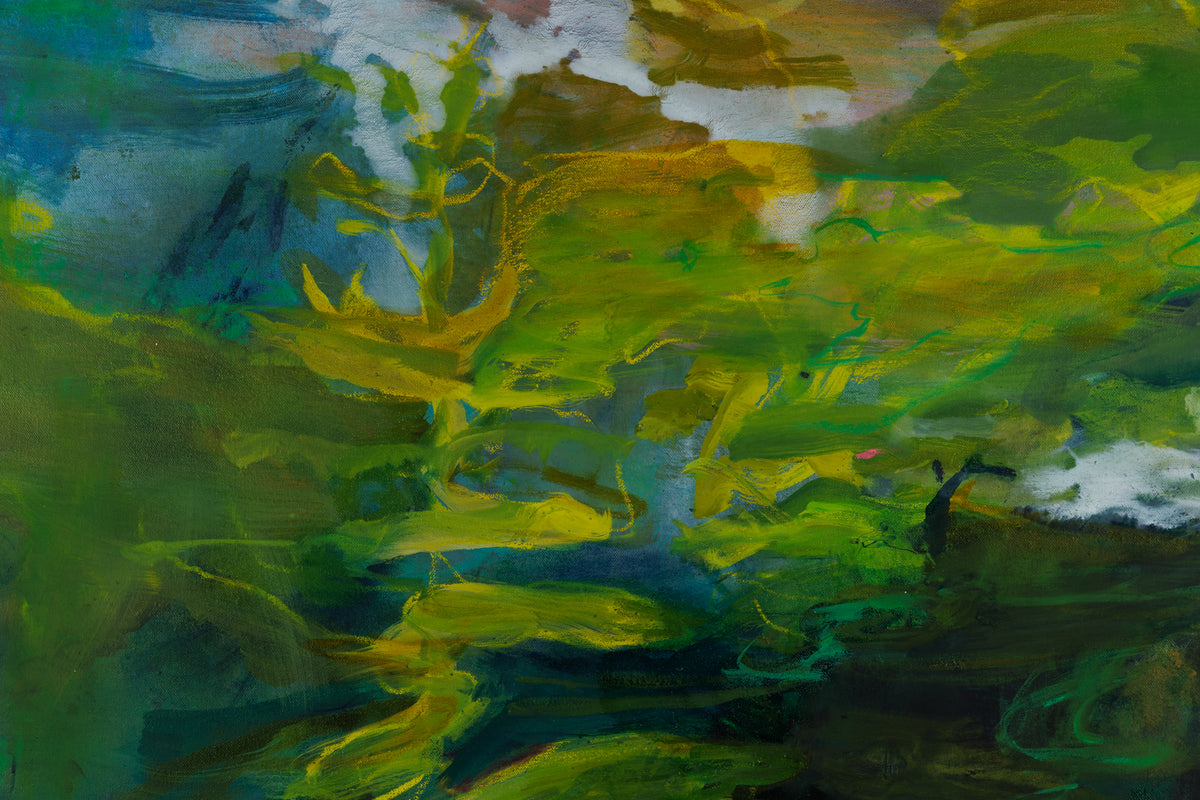 Elizabeth Haney, "North Shore Huron," detail 1, oil on canvas