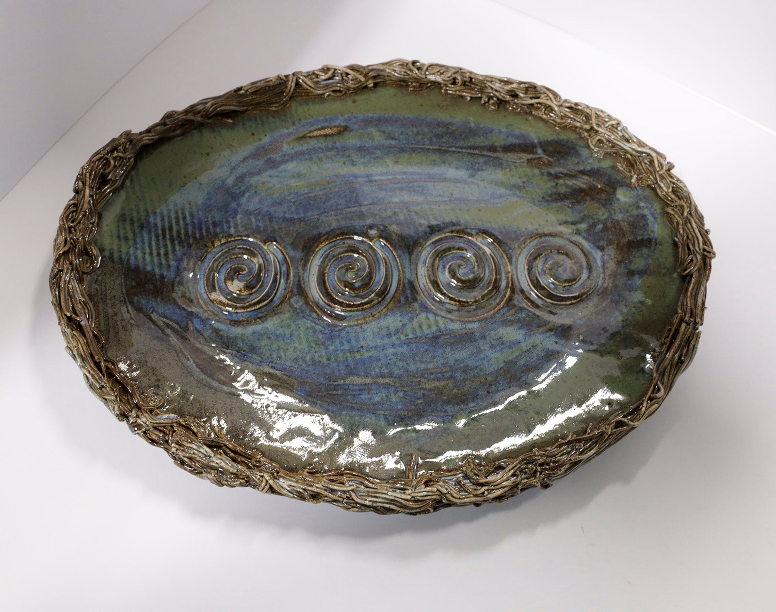 Sculpture “Oval Circle Motif Plate” by Dina Egar.