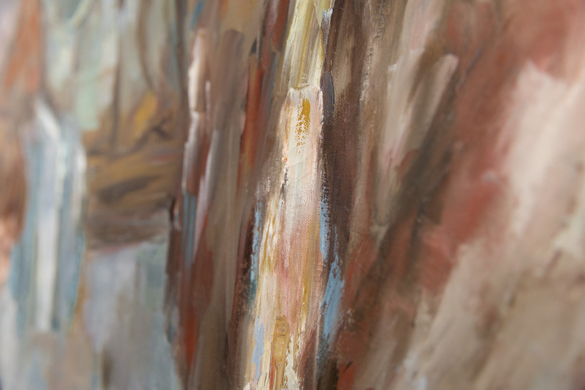 Eva Mosonyi, "Rosemere Quebec 1989," detail view, oil on canvas