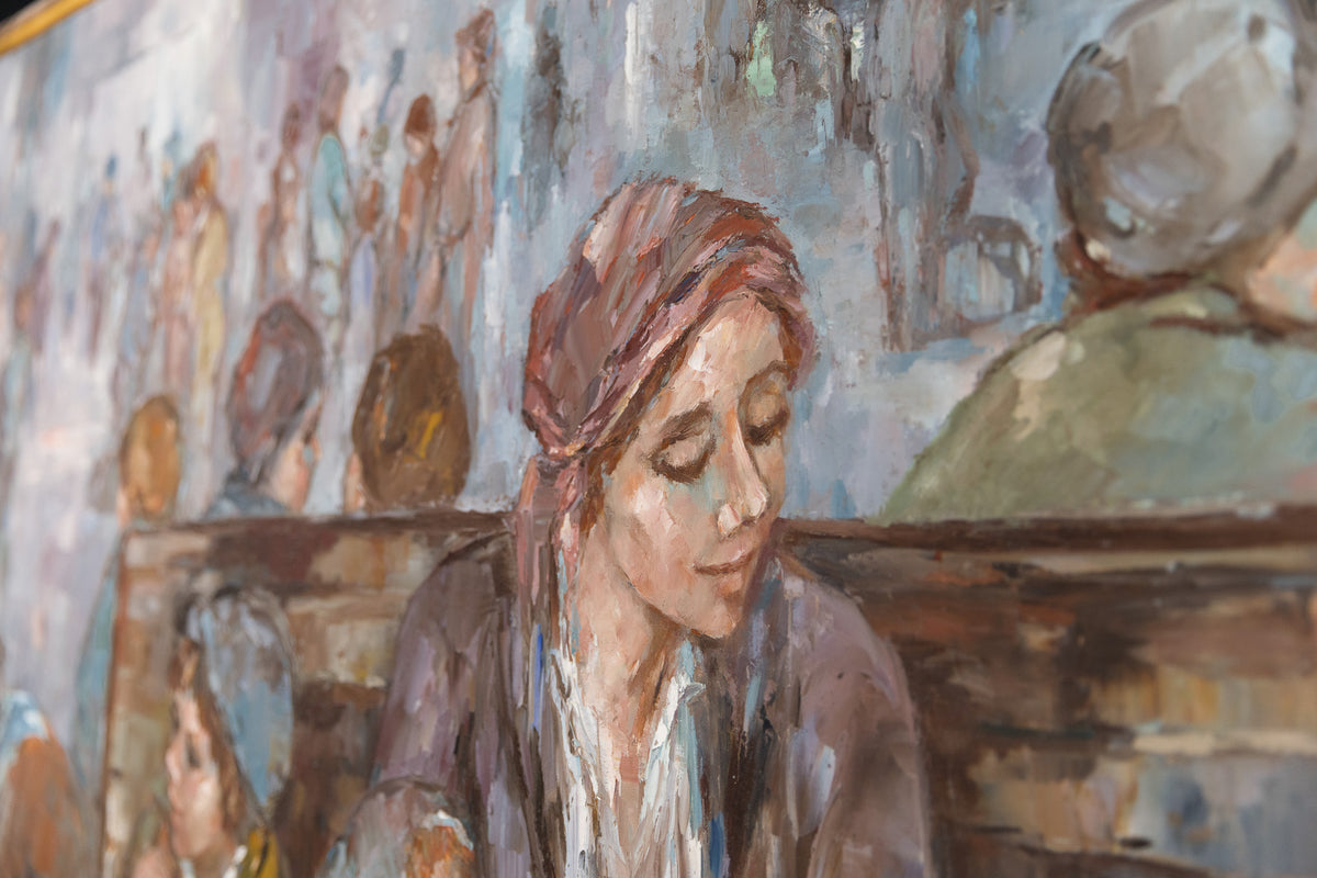 Eva Mosonyi, "Rosemere Quebec 1989," detail view, oil on canvas