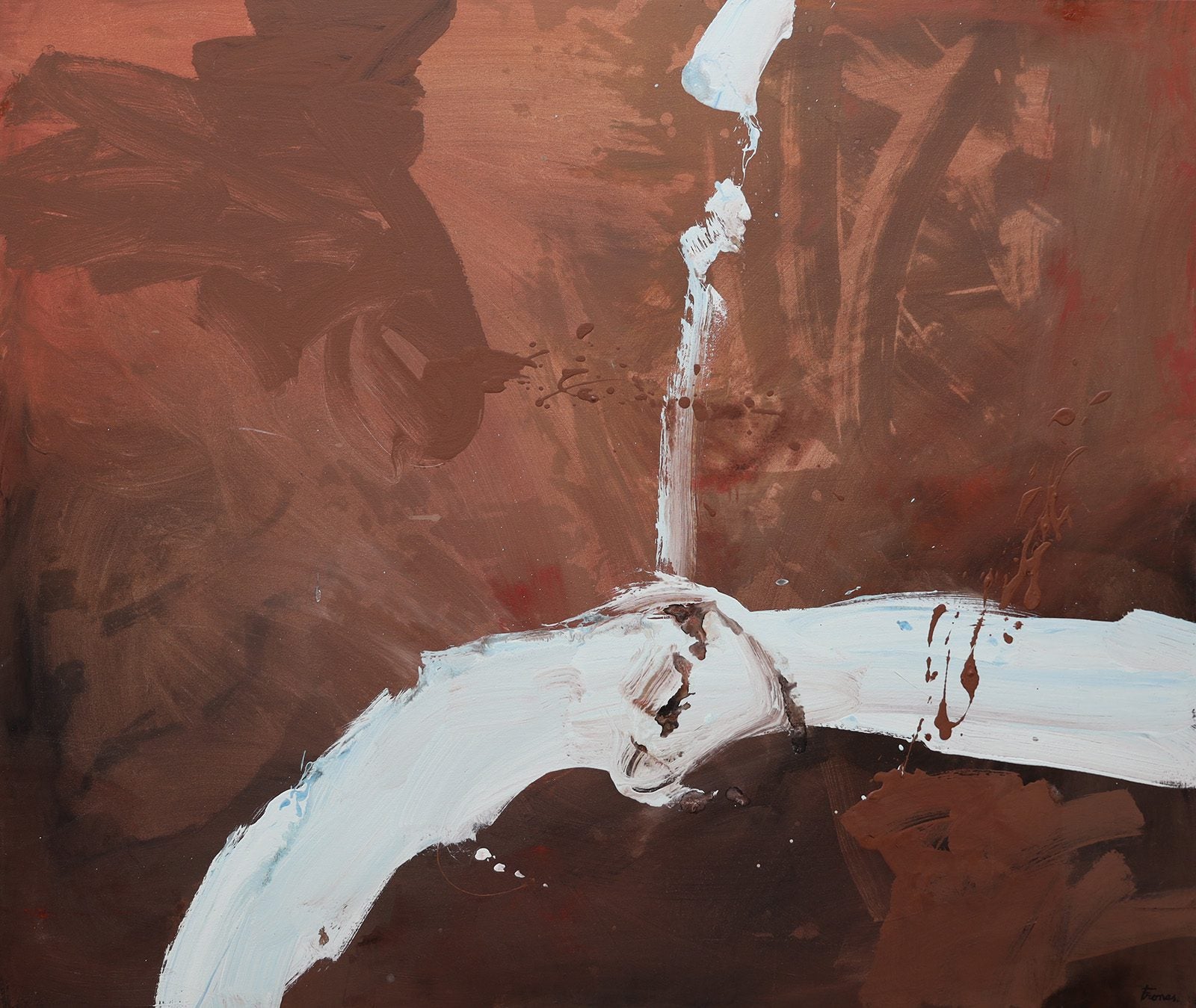 Abstracts “Whispering #3” by Hugo Frones – oil on canvas.