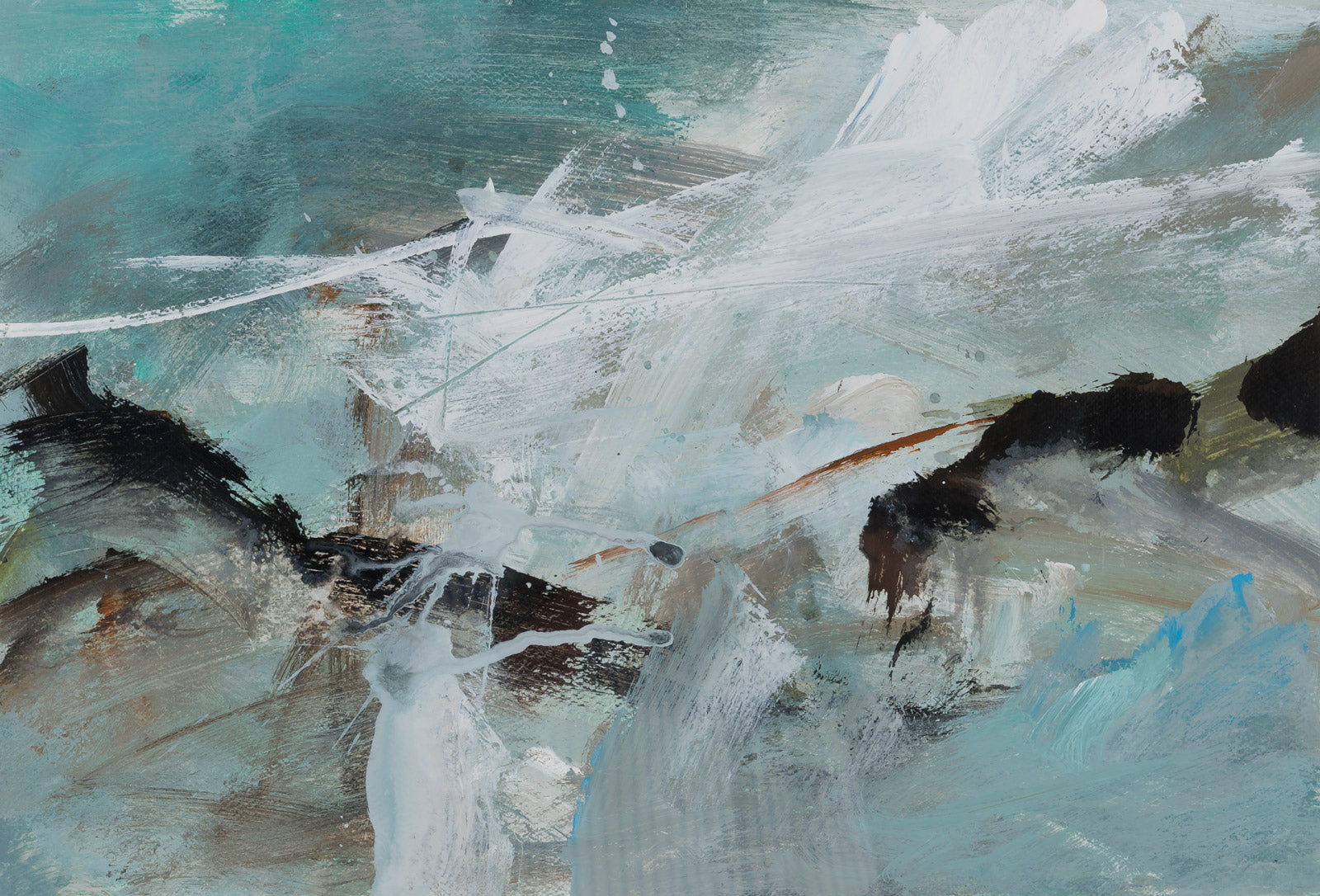 Abstracts “Canadian Abstract #2” by Hugo Frones – oil on paper.