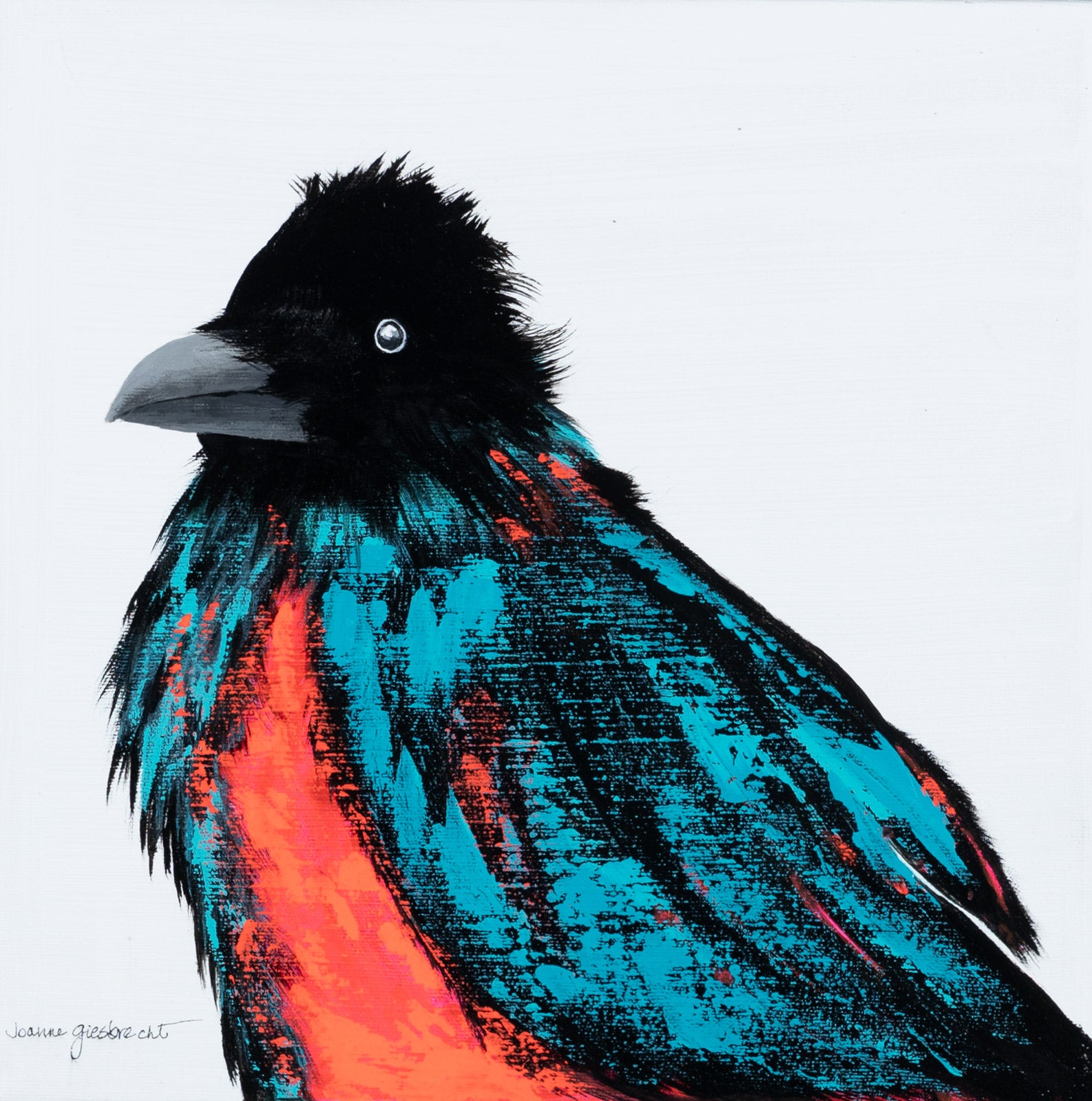 Birds “Birds Of A Feather #212” by Joanne Giesbrecht – acrylic on canvas.