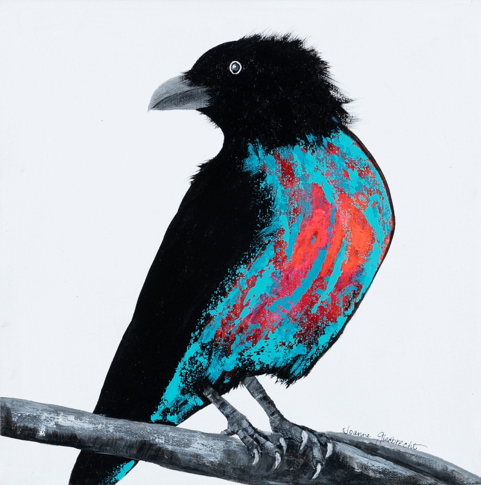 Birds “Birds Of A Feather #213” by Joanne Giesbrecht – acrylic on canvas.