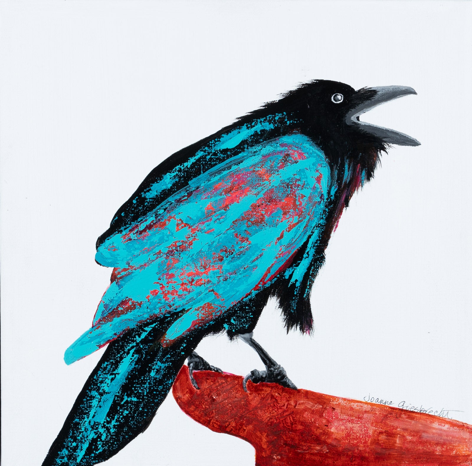 Birds “Birds Of A Feather #215” by Joanne Giesbrecht – acrylic on canvas.